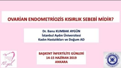 Ovarian Endometriozis Kısırlık Sebebi midir? Başkent İnfertilite Günleri Haziran-2019 Ankara